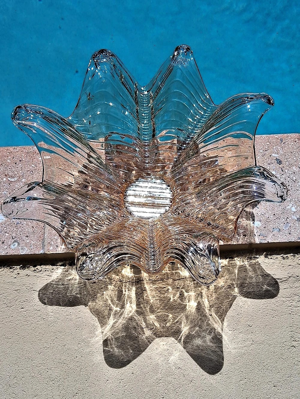 Glass Butterfly Wall Art in Clear & Brown